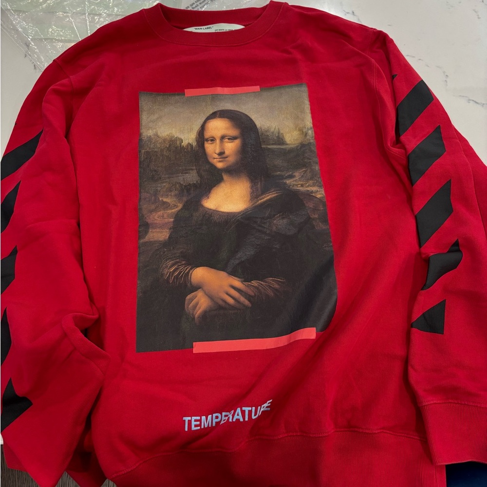 Off-White Red and Black Crewneck